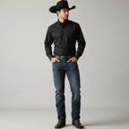 Men's Western Bootcut High Waist Stretch Premium Jeans - Dark Blue CABW 1 - OriginalWestern.com