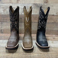 Men's Western Bulldog Cowboy Genuine Leather Boots Est. 380 Black - OriginalWestern.com