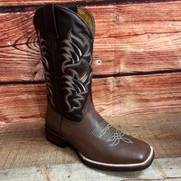 Men's Western Bulldog Cowboy Genuine Leather Boots Est. 380 Brown - OriginalWestern.com