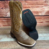 Men's Western Bulldog Cowboy Genuine Leather Boots Est. 380 Tan - OriginalWestern.com