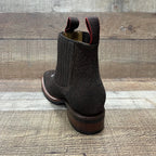 Men's Western Cowboy Bull Neck Print Genuine Cowhide Leather Ankle Boot Est. 350 Brown - OriginalWestern.com