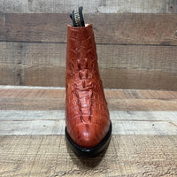 Men's Western Cowboy Crocodile Print Genuine Cowhide Leather Ankle Boots Shedron - OriginalWestern.com