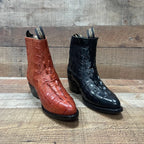Men's Western Cowboy Crocodile Print Genuine Cowhide Leather Ankle Boots Shedron - OriginalWestern.com