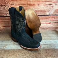 Men's Western Cowboy Genuine Bulls/Neck Square Toe Boots Est. 722 Black - OriginalWestern.com