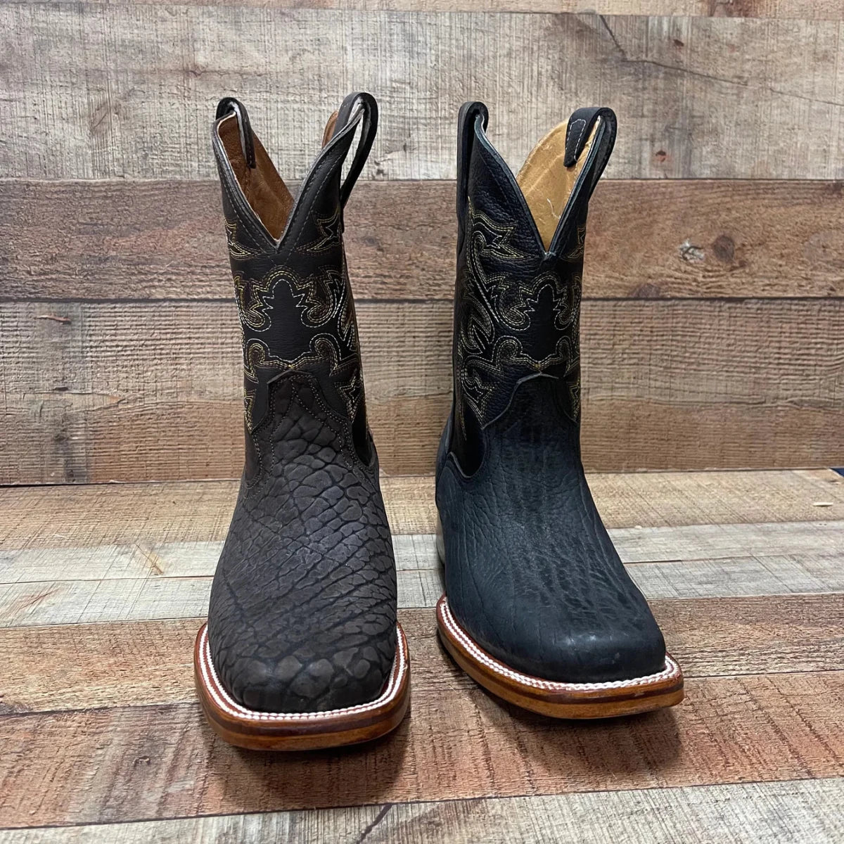 Men's Western Cowboy Genuine Bulls/Neck Square Toe Boots Est. 722 Brown - OriginalWestern.com