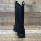 Men's Western Cowboy Genuine Cow Leather with Python Print and Rubber Sole Est. 740 Black - OriginalWestern.com