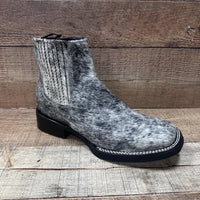 Men's Western Cowboy Genuine Cowhide Leather and Genuine Cow Hair Ankle Boot Est. 714 - OriginalWestern.com