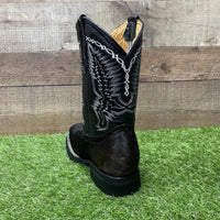 Men's Western Cowboy Genuine Cowhide Leather and Genuine Cow Hair Boots Est. 744 Brown - OriginalWestern.com