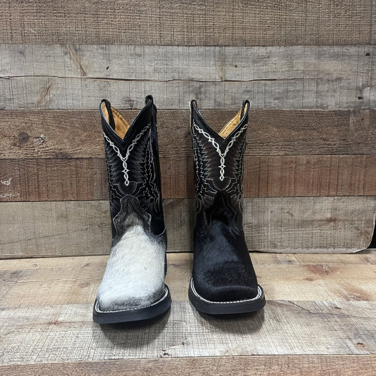 Men's Western Cowboy Genuine Cowhide Leather and Genuine Cow Hair Boots Est. 744 Brown - OriginalWestern.com