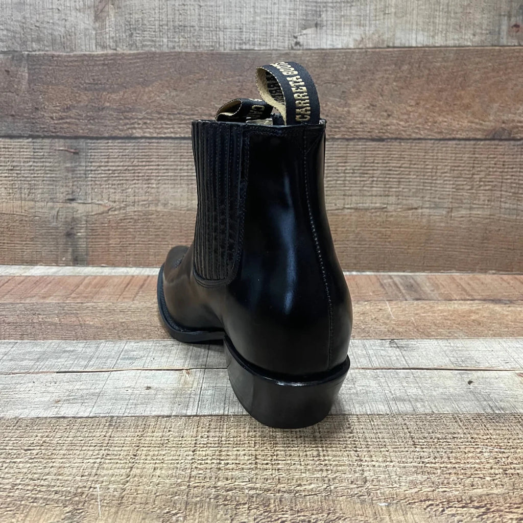Men's Western Cowboy Genuine Cowhide Leather Napa Ankle Boot Black - OriginalWestern.com
