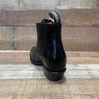 Men's Western Cowboy Genuine Cowhide Leather Napa Ankle Boot Black - OriginalWestern.com