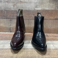 Men's Western Cowboy Genuine Cowhide Leather Napa Ankle Boot Wine - OriginalWestern.com