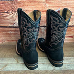 Men's Western Cowboy Genuine Leather Boots Est. 942 Black - OriginalWestern.com