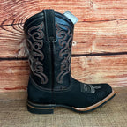 Men's Western Cowboy Genuine Leather Boots Est. 942 Black - OriginalWestern.com