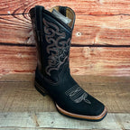 Men's Western Cowboy Genuine Leather Boots Est. 942 Black - OriginalWestern.com
