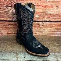 Men's Western Cowboy Genuine Leather Boots Est. 942 Black - OriginalWestern.com