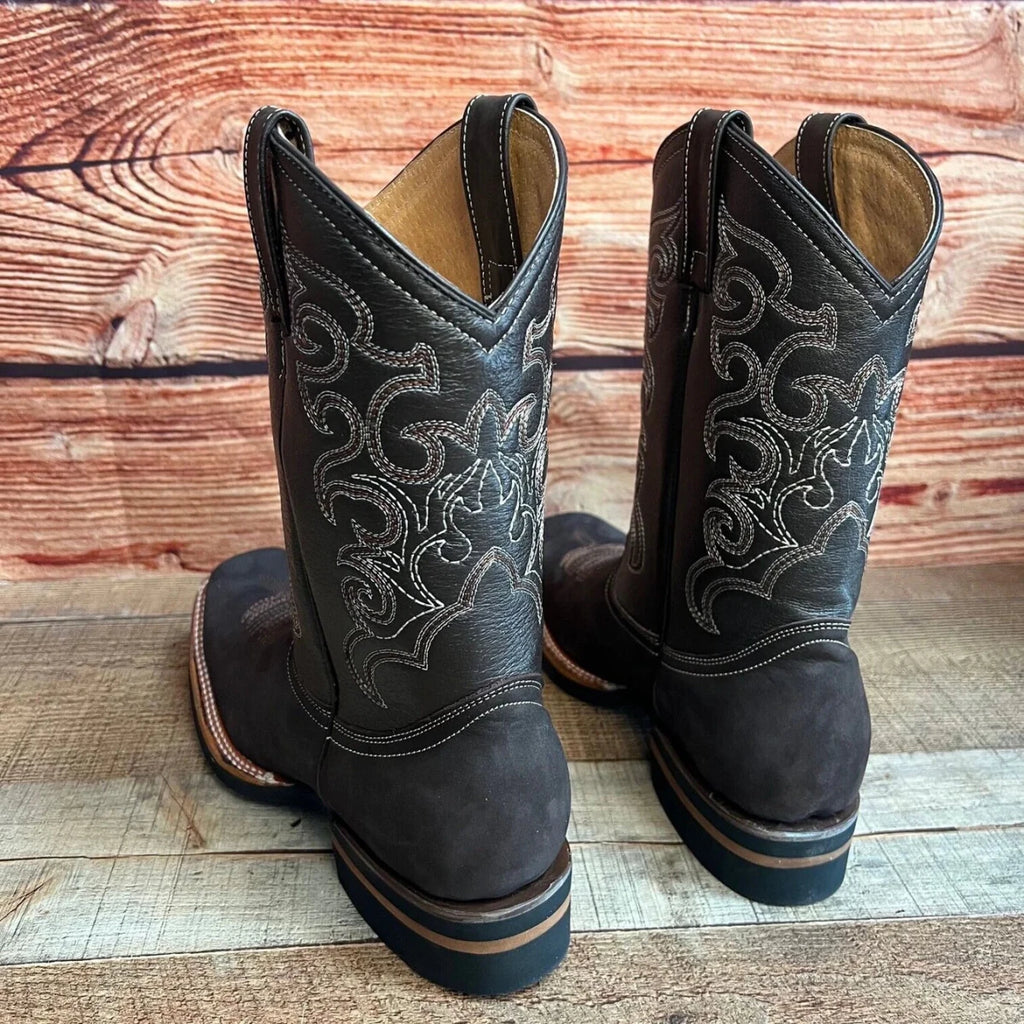 Men's Western Cowboy Genuine Leather Boots Est. 942 Brown - OriginalWestern.com