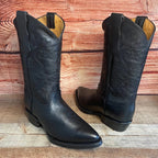 Men's Western Cowboy Genuine Leather Pointed Toe Boots Est. 099 Black - OriginalWestern.com
