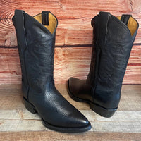 Men's Western Cowboy Genuine Leather Pointed Toe Boots Est. 099 Black - OriginalWestern.com