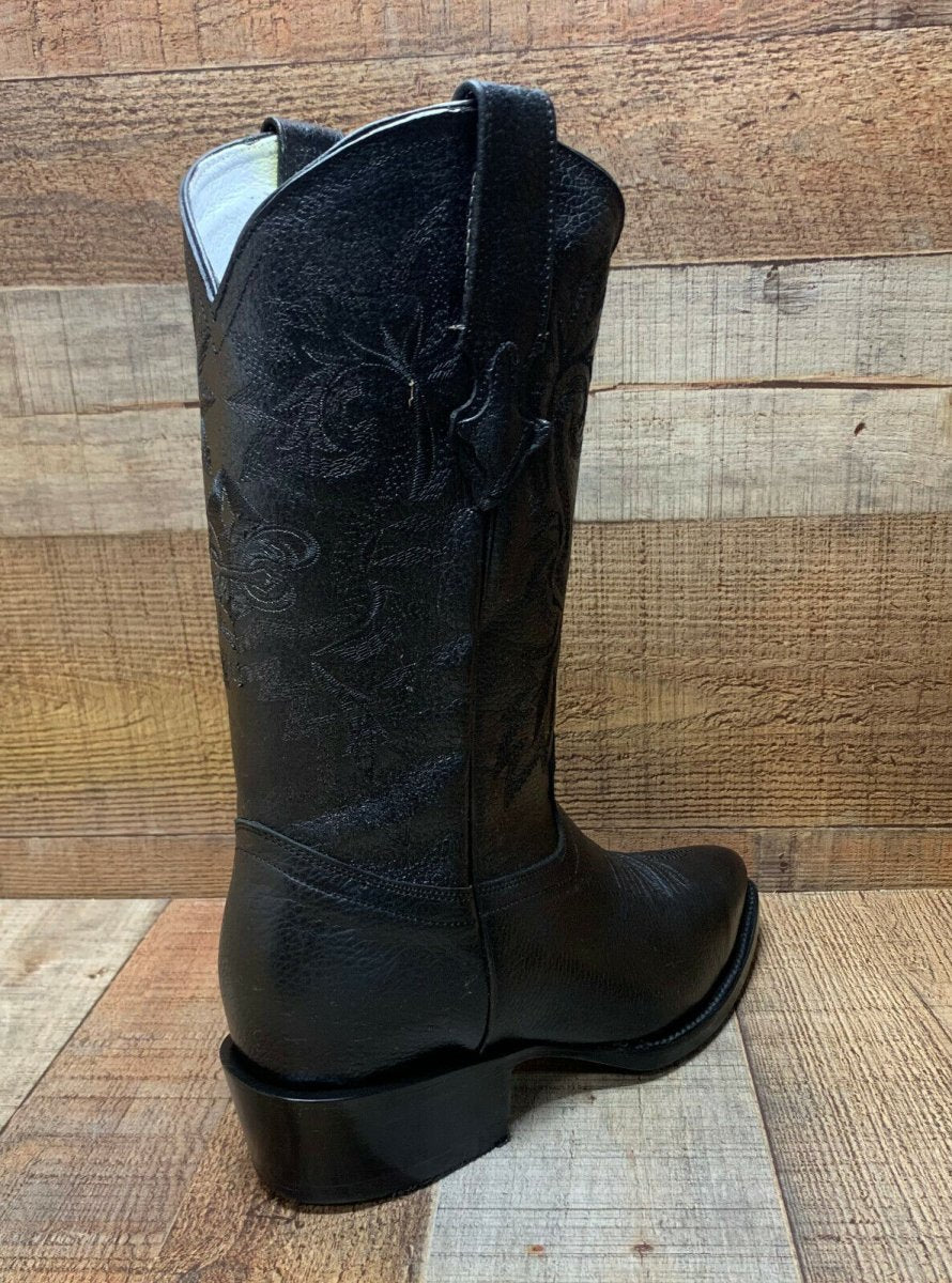 Men's Western Cowboy Genuine Leather Pointed Toe Boots Est. 099 Black - OriginalWestern.com