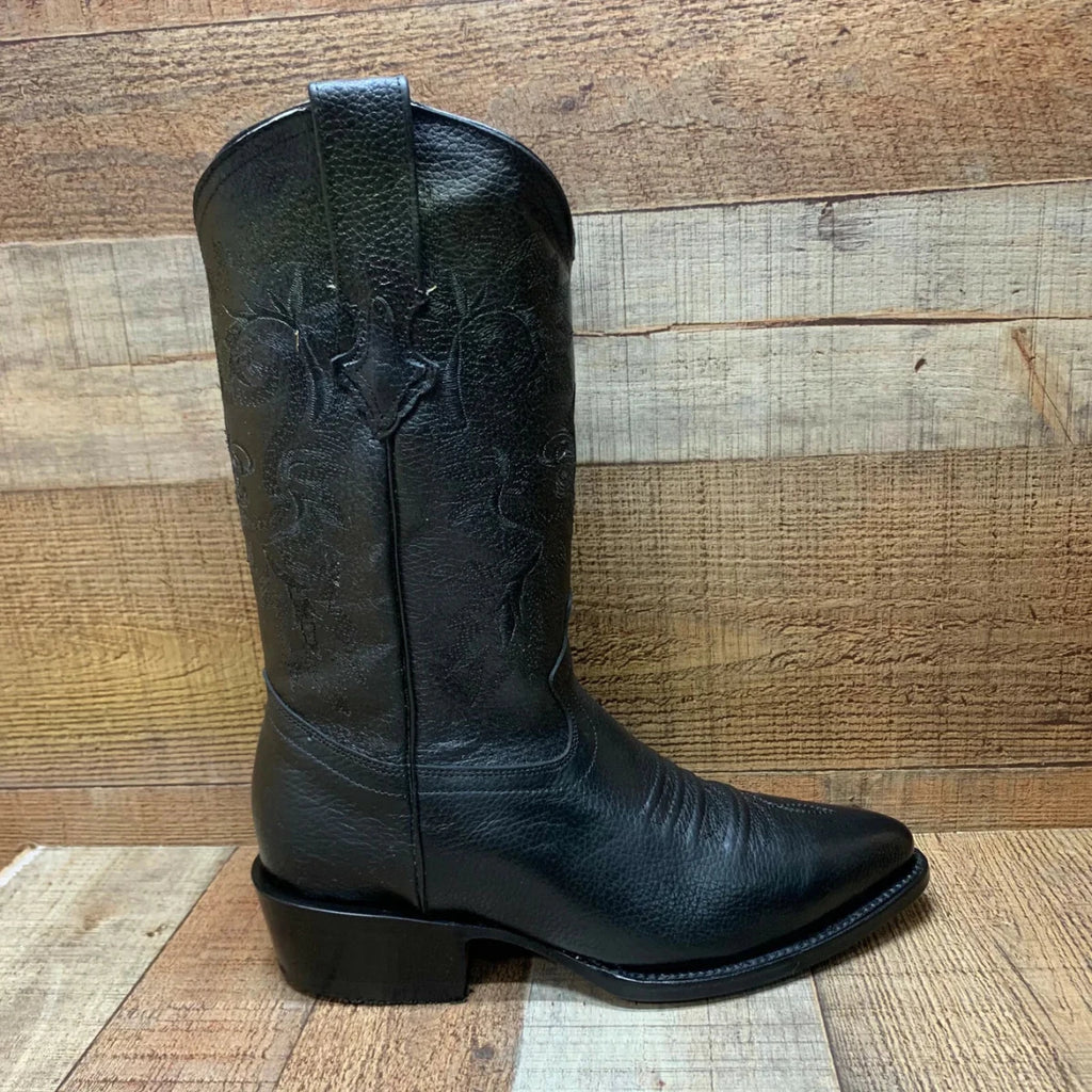 Men's Western Cowboy Genuine Leather Pointed Toe Boots Est. 099 Black - OriginalWestern.com