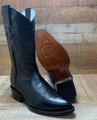 Men's Western Cowboy Genuine Leather Pointed Toe Boots Est. 099 Black - OriginalWestern.com