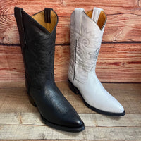 Men's Western Cowboy Genuine Leather Pointed Toe Boots Est. 099 Black - OriginalWestern.com