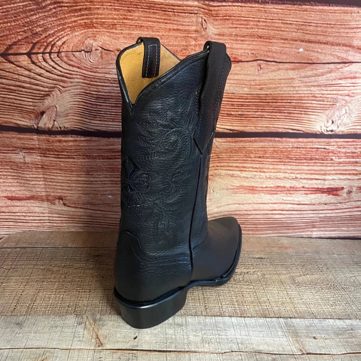 Men's Western Cowboy Genuine Leather Pointed Toe Boots Est. 099 Black - OriginalWestern.com