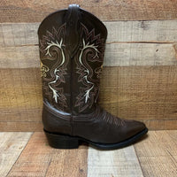 Men's Western Cowboy Genuine Leather Pointed Toe Boots Est. 099 Brown - OriginalWestern.com