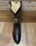Men's Western Cowboy Genuine Leather Pointed Toe Boots Est. 099 Brown - OriginalWestern.com