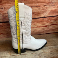 Men's Western Cowboy Genuine Leather Pointed Toe Boots Est. 099 White - OriginalWestern.com