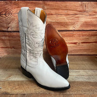 Men's Western Cowboy Genuine Leather Pointed Toe Boots Est. 099 White - OriginalWestern.com
