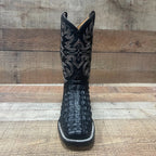 Men's Western Cowboy Genuine Leather with Crocodile Loin Print Est. 720 Black - OriginalWestern.com