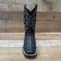 Men's Western Cowboy Genuine Leather with Crocodile Loin Print Est. 720 Black - OriginalWestern.com