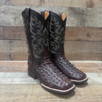Men's Western Cowboy Genuine Leather with Crocodile Loin Print Est. 720 Brown - OriginalWestern.com
