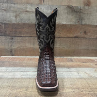 Men's Western Cowboy Genuine Leather with Crocodile Loin Print Est. 720 Brown - OriginalWestern.com