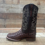Men's Western Cowboy Genuine Leather with Crocodile Loin Print Est. 720 Brown - OriginalWestern.com