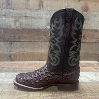 Men's Western Cowboy Genuine Leather with Crocodile Loin Print Est. 720 Brown - OriginalWestern.com