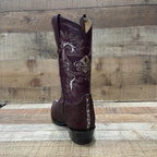 Men's Western Cowboy Genuine Pointed Toe Boots Stingray Est. 099 Wine - OriginalWestern.com