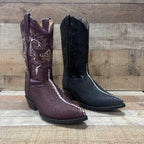 Men's Western Cowboy Genuine Pointed Toe Boots Stingray Est. 099 Wine - OriginalWestern.com