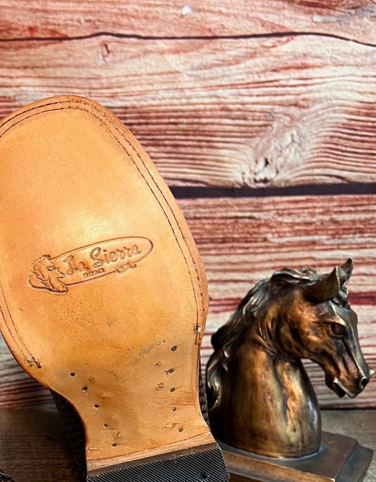 Men's Western Cowboy Hand Woven Square Toe Boots Petatillo Est.692 Sand - OriginalWestern.com