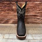 Men's Western Cowboy Hand Woven Square Toe Boots Petatillo Est.692 Tobacco - OriginalWestern.com