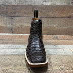 Men's Western Cowboy Jumbo Phyton Print Genuine Cowhide Leather Ankle Boot Est. 389 Brown - OriginalWestern.com