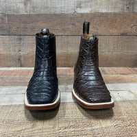 Men's Western Cowboy Jumbo Phyton Print Genuine Cowhide Leather Ankle Boot Est. 389 Brown - OriginalWestern.com