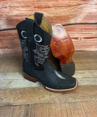 Men's Western Cowboy Leather Sting–Ray Print Square Toe Boot Est. 722 - OriginalWestern.com