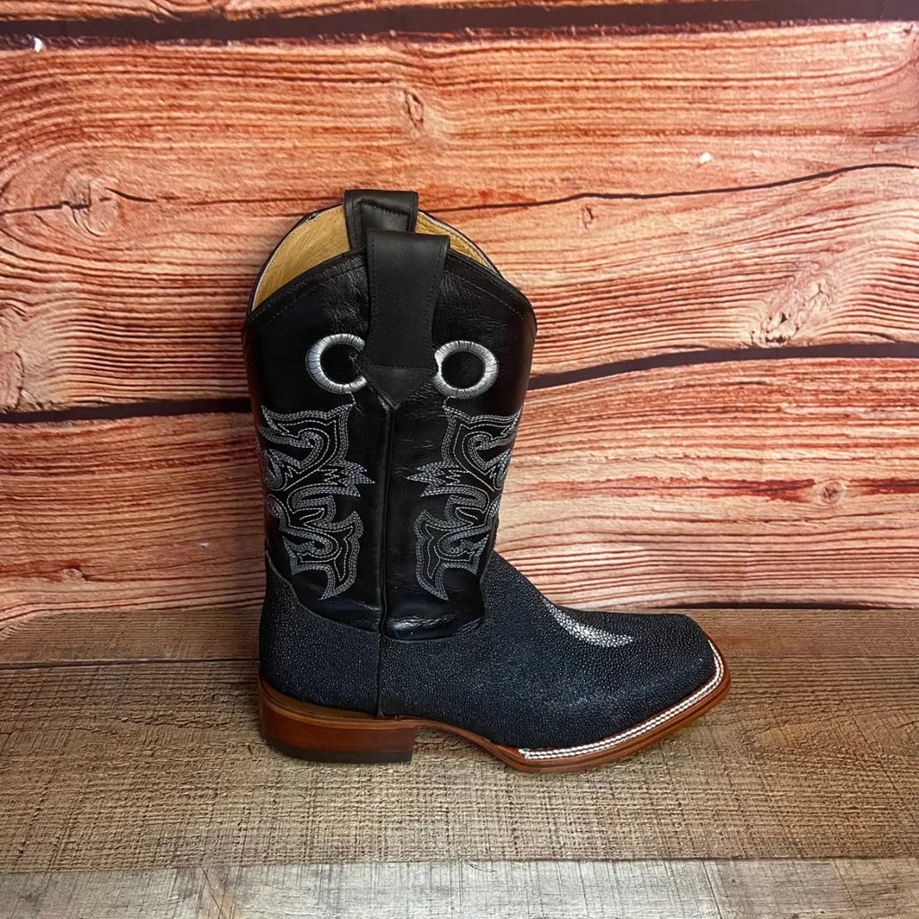 Men's Western Cowboy Leather Sting–Ray Print Square Toe Boot Est. 722 - OriginalWestern.com