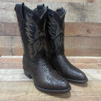Men's Western Cowboy Pointy Boot Genuine Leather with Phyton Print Est. 096 Brown - OriginalWestern.com