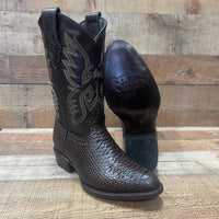 Men's Western Cowboy Pointy Boot Genuine Leather with Phyton Print Est. 096 Brown - OriginalWestern.com