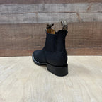 Men's Western Cowboy Python Print Genuine Cowhide Leather Ankle Boot Est. 715 Black - OriginalWestern.com