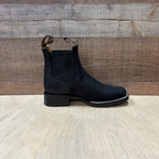 Men's Western Cowboy Python Print Genuine Cowhide Leather Ankle Boot Est. 715 Black - OriginalWestern.com